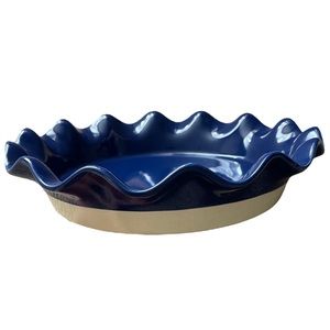 Ceramic Pie Shape Baked Goods Thanksgiving Feast Dessert Bakeware Cookware Pan
